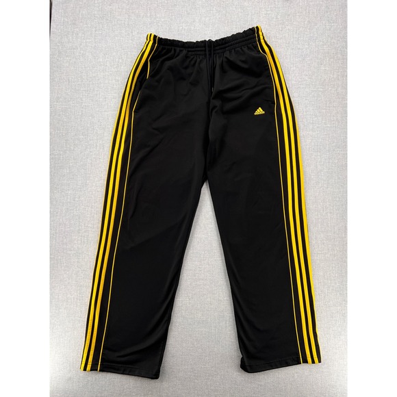 adidas Other - Y2K adidas Firebird Track Pants Men XL Black Yellow 3 Stripe Loose Streetwear